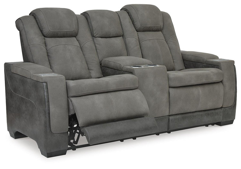 Next-Gen Durapella Power Reclining Loveseat with Console