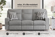 Biscoe Power Reclining Sofa and Loveseat