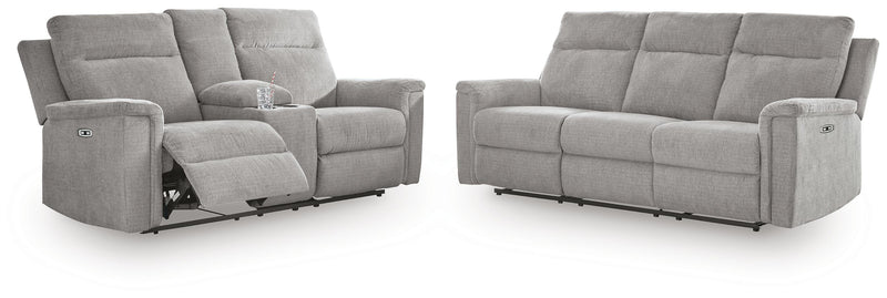 Barnsana Power Reclining Sofa and Loveseat