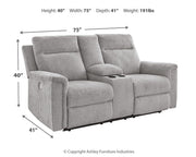 Barnsana Power Reclining Loveseat with Console
