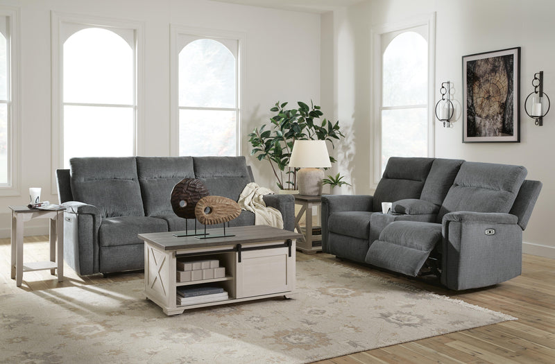 Barnsana Power Reclining Sofa and Loveseat