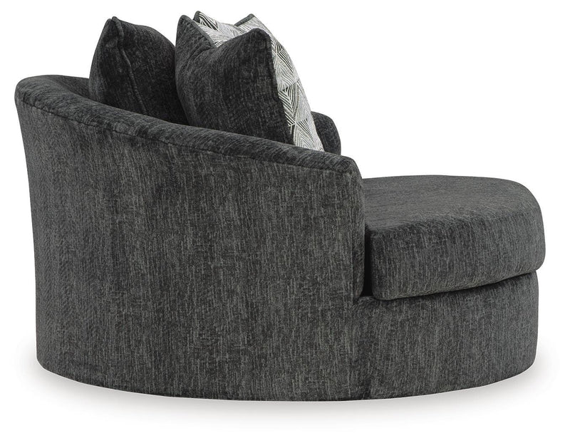 Biddeford 2-Piece Sectional and Oversized Swivel Accent Chair