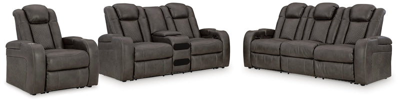 Fyne-Dyme Power Reclining Sofa, Loveseat and Recliner