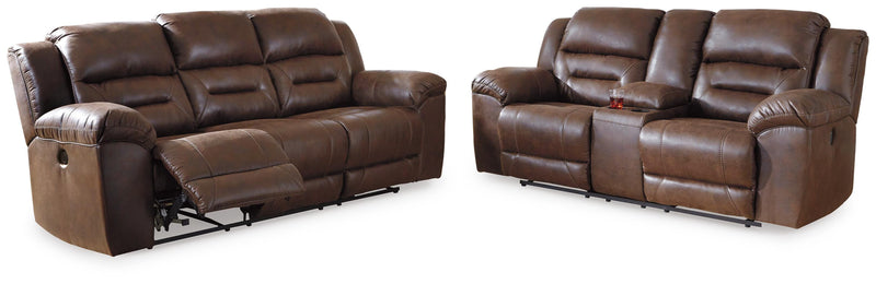 Stoneland Power Reclining Sofa and Loveseat