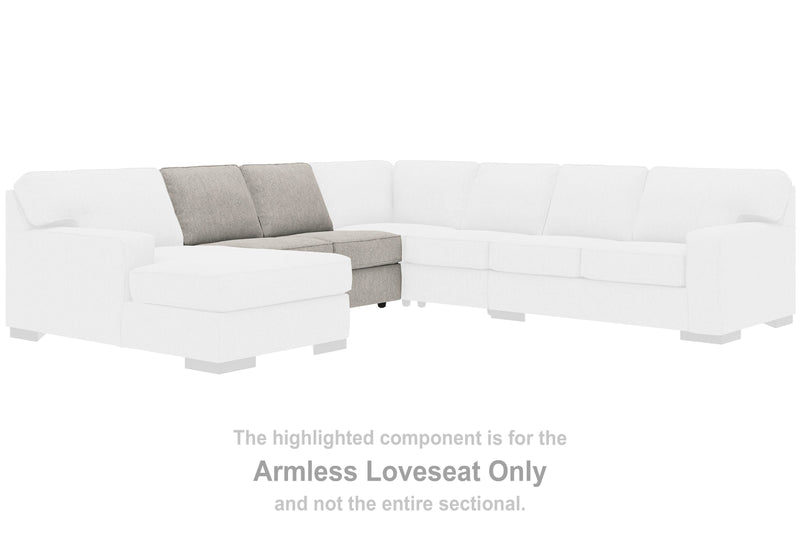 Ashlor Nuvella® Armless Loveseat