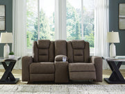 Mayhem Madness Glider Reclining Loveseat with Console