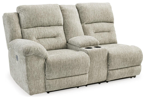 Family Den Left-Arm Facing Power Reclining Loveseat with Console