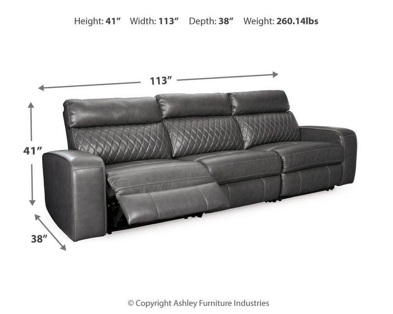 Samperstone 3-Piece Power Reclining Sectional Sofa