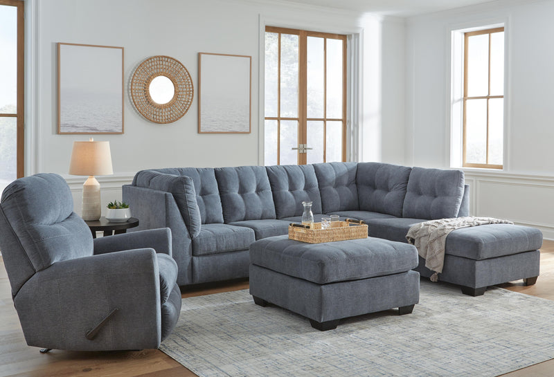Marleton 2-Piece Sleeper Sectional, Recliner and Oversized Accent Ottoman