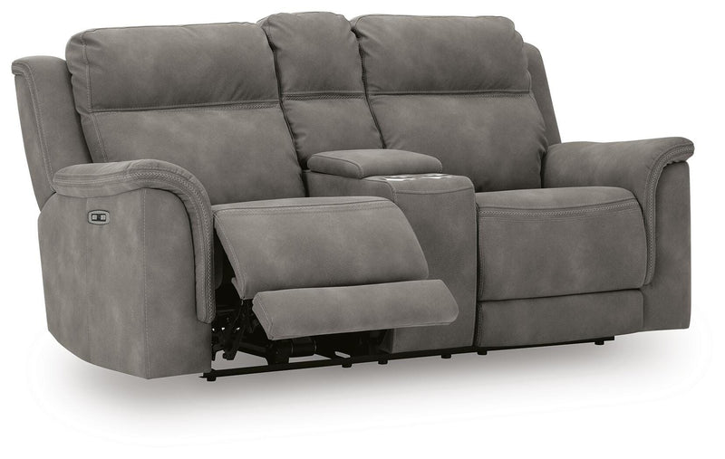 Next-Gen Durapella Power Reclining Loveseat with Console