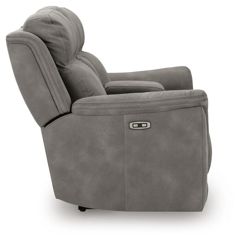 Next-Gen Durapella Power Reclining Loveseat with Console