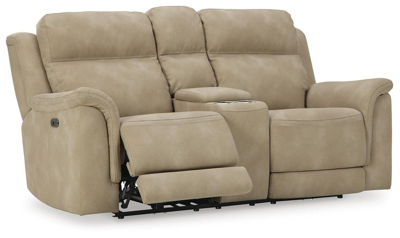 Next-Gen Durapella Power Reclining Loveseat with Console