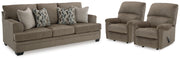 Stonemeade Sofa and 2 Recliners
