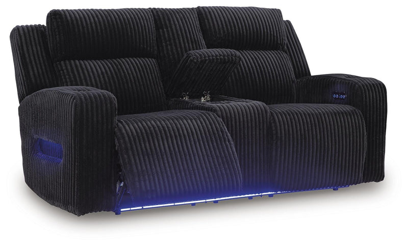 Belvarrow Power Reclining Loveseat with Console