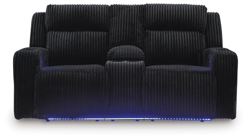 Belvarrow Power Reclining Loveseat with Console