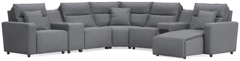 Modmax II 7-Piece Power Reclining Sectional with Chaise and Audio System