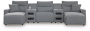 Modmax II 5-Piece Power Reclining Sectional with Chaise and Audio Consoles