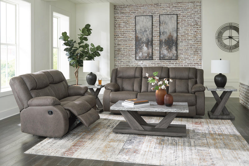 First Base Reclining Sofa and Loveseat