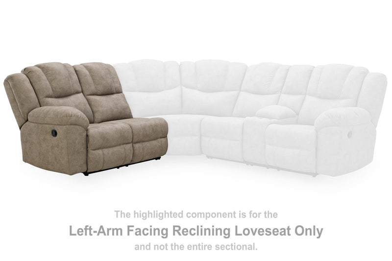 Pearce-Pike Left-Arm Facing Reclining Loveseat