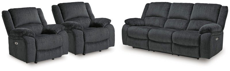 Draycoll Power Reclining Sofa and 2 Power Recliners