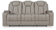 Elevate Edges Reclining Sofa with Drop Down Table
