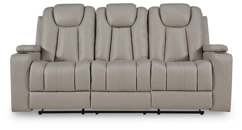 Elevate Edges Reclining Sofa with Drop Down Table
