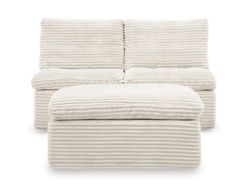 Fannin Armless Chair with Ottoman