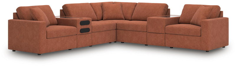 Modmax 7-Piece Balanced Sectional with Audio and Storage Consoles