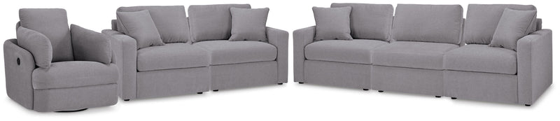 Modmax 3-Piece Sectional Sofa, 2-Piece Sectional Loveseat and Swivel Glider Recliner