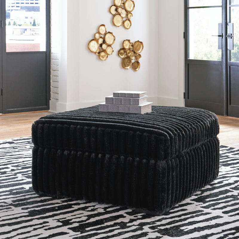 Midnight-Madness Oversized Chair and Ottoman