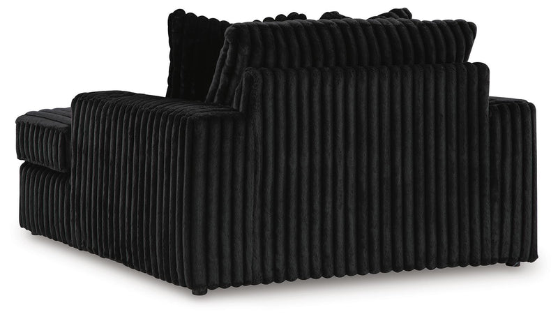 Midnight-Madness 4-Piece Sectional and Oversized Chaise