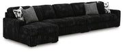 Midnight-Madness 3-Piece Sectional with Chaise