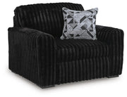 Midnight-Madness Oversized Chair and Ottoman
