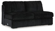 Midnight-Madness 4-Piece Sectional and Oversized Accent Ottoman