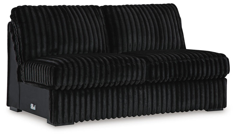 Midnight-Madness 4-Piece Sectional and Oversized Accent Ottoman