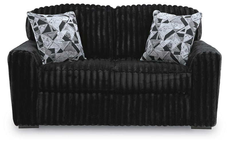 Midnight-Madness Sofa, Loveseat and Oversized Ottoman
