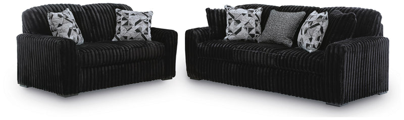 Midnight-Madness Sofa and Loveseat