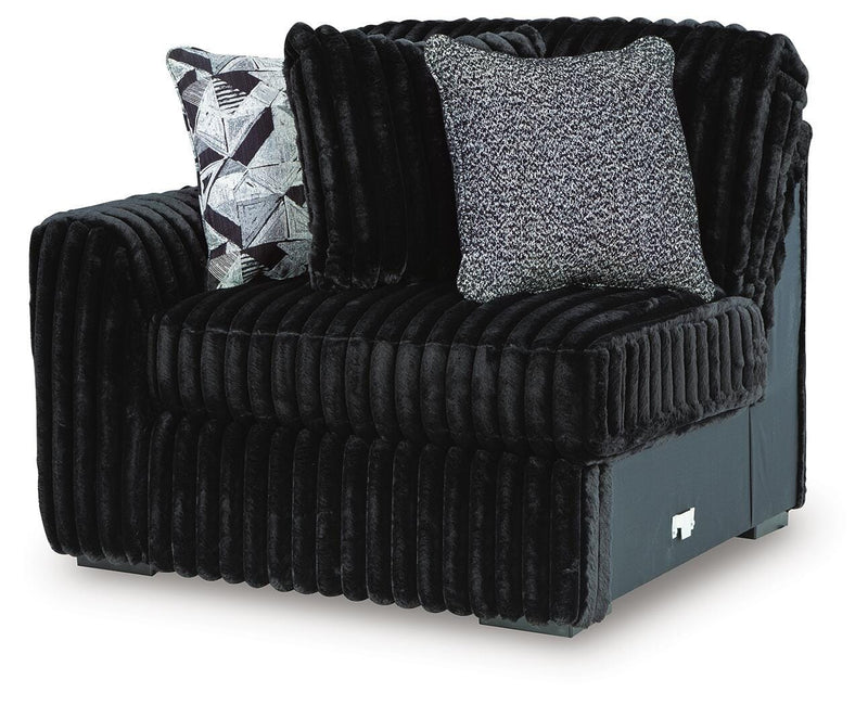 Midnight-Madness Left-Arm Facing Corner Chair