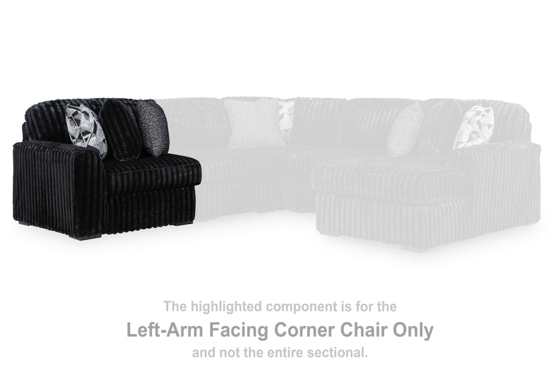 Midnight-Madness Left-Arm Facing Corner Chair