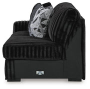 Midnight-Madness 3-Piece Sectional and Oversized Ottoman