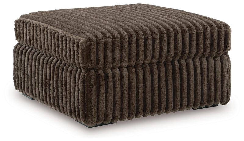 Midnight-Madness 4-Piece Sectional and Oversized Accent Ottoman