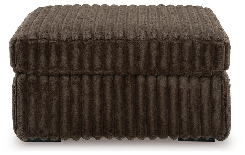 Midnight-Madness 4-Piece Sectional and Oversized Accent Ottoman