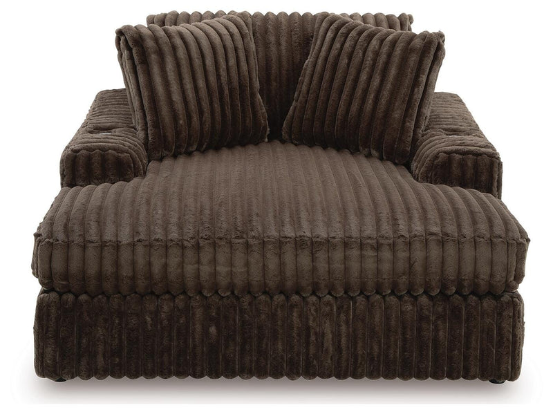 Midnight-Madness Loveseat, Oversized Chaise and Ottoman