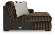 Midnight-Madness 4-Piece Sectional and Oversized Accent Ottoman
