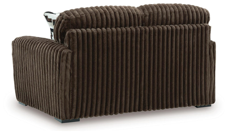 Midnight-Madness Sofa, Loveseat and Oversized Accent Ottoman