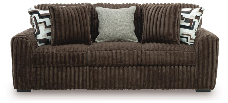 Midnight-Madness Sofa, Loveseat and Oversized Accent Ottoman