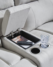 Social Pointe 6-Piece Reclining Sectional with Storage Console