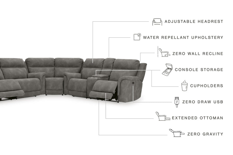 Next-Gen Durapella 3-Piece Power Reclining Sectional