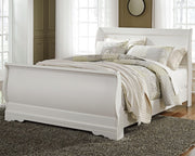 Anarasia Queen Sleigh Bed with Chest of Drawers and Nightstand
