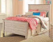 Willowton Full Panel Bed with Storage and Nightstand